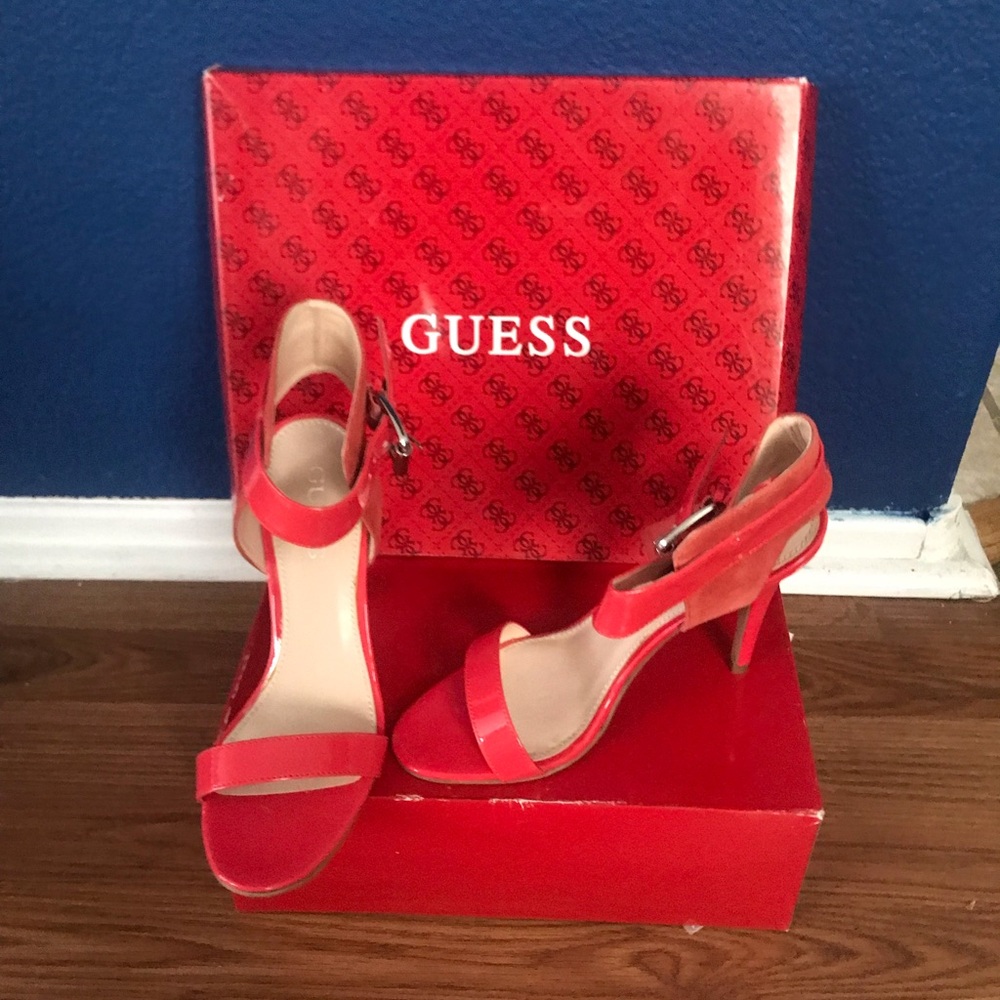 Red Guess stiletto heels